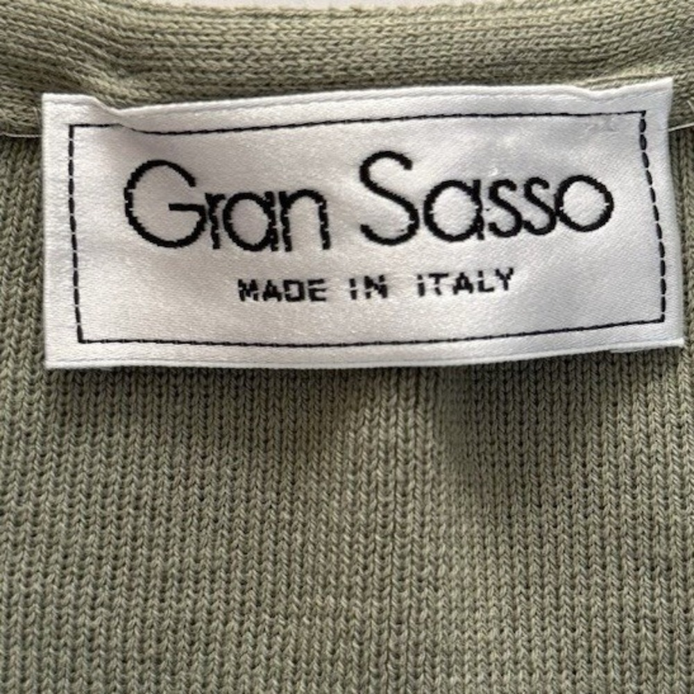 Gran Sasso Made in Italy Sleeveless Sz XXL Sweater Vest Olive Green Button Front - Picture 4 of 9